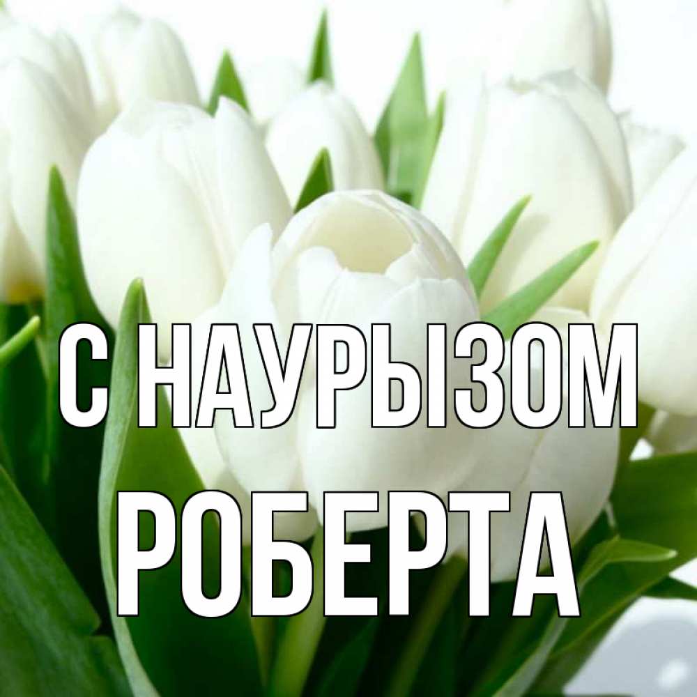 Открытка на каждый день с именем, Роберта С наурызом цветы Прикольная открытка с пожеланием онлайн скачать бесплатно 
