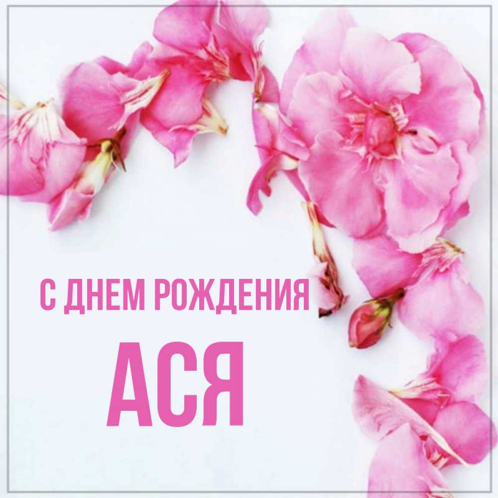 Открытка на каждый день с именем, ася С днем рождения Красивая открытка для поздравления с днем рождения Прикольная открытка с пожеланием онлайн скачать бесплатно 