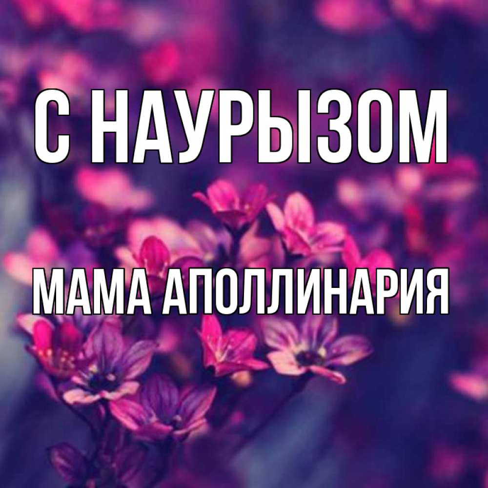 Открытка на каждый день с именем, Мама-Аполлинария С наурызом небольшие цветы 1 Прикольная открытка с пожеланием онлайн скачать бесплатно 