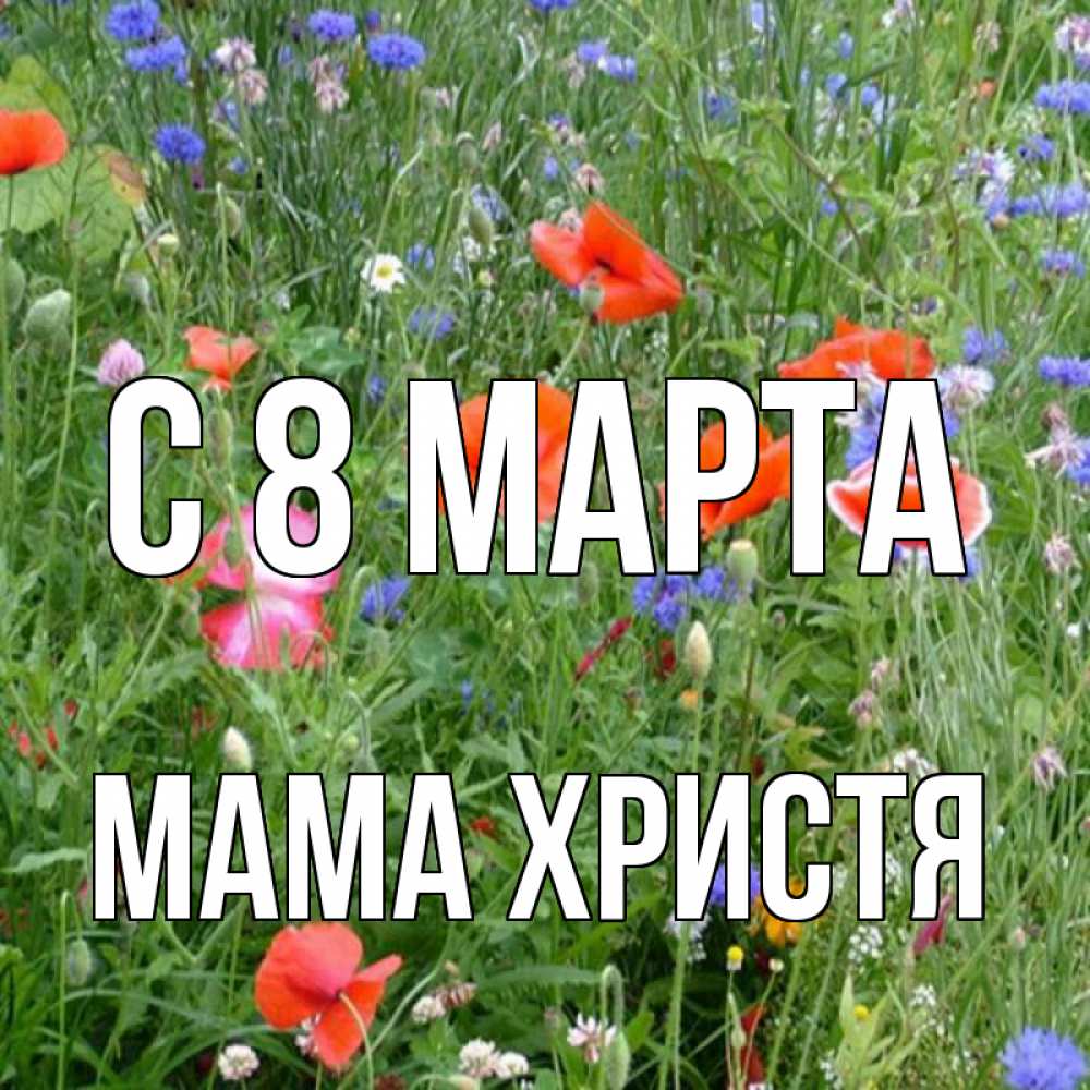 Открытка на каждый день с именем, Мама-Христя С 8 МАРТА международный женский день 4 Прикольная открытка с пожеланием онлайн скачать бесплатно 