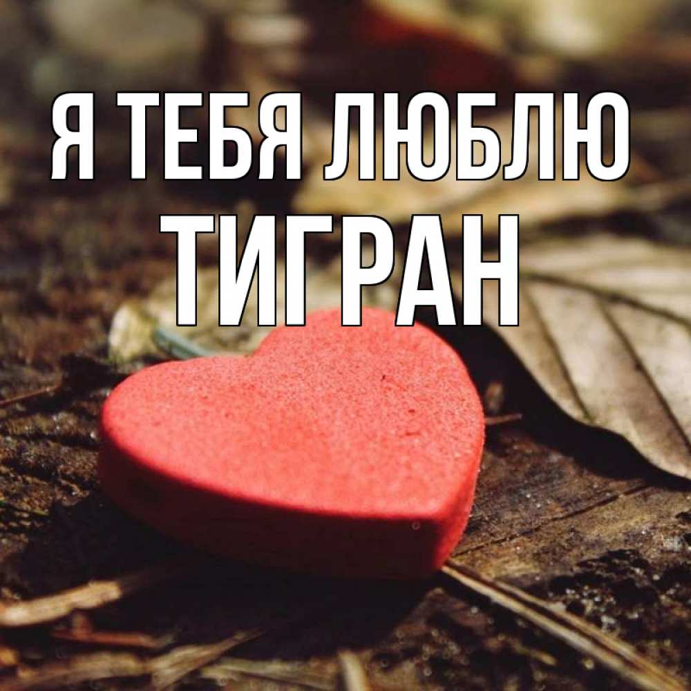 Открытка на каждый день с именем, Тигран Я тебя люблю листья деревье 4 Прикольная открытка с пожеланием онлайн скачать бесплатно 