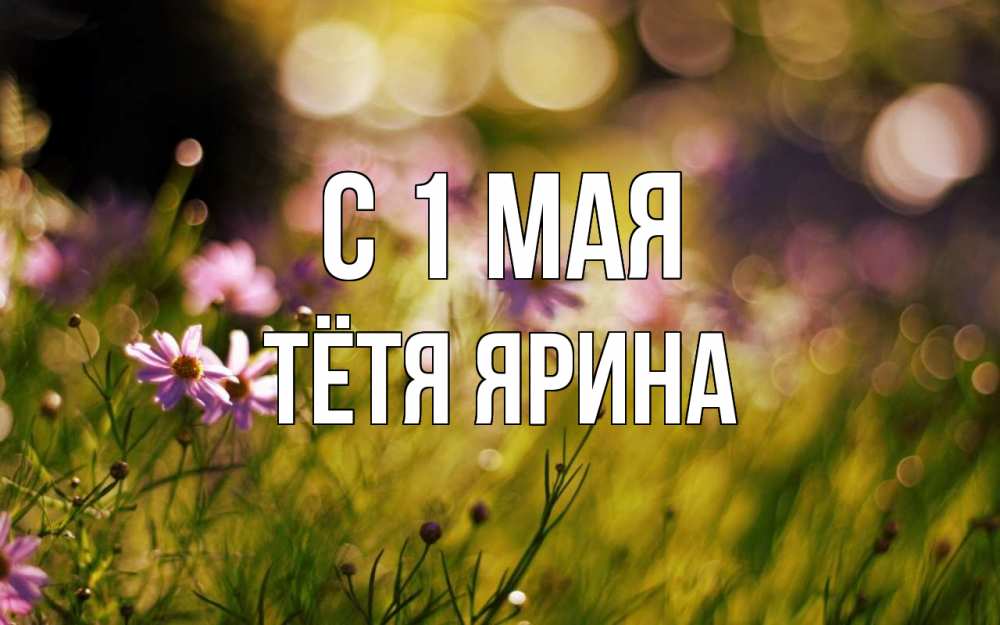 Открытка на каждый день с именем, Тётя-Ярина С 1 мая С 1 мая Прикольная открытка с пожеланием онлайн скачать бесплатно 