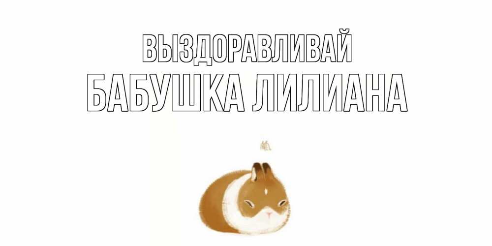 Открытка на каждый день с именем, Бабушка-Лилиана Выздоравливай морская свинка на открытке с пожеланиями не болеть Прикольная открытка с пожеланием онлайн скачать бесплатно 