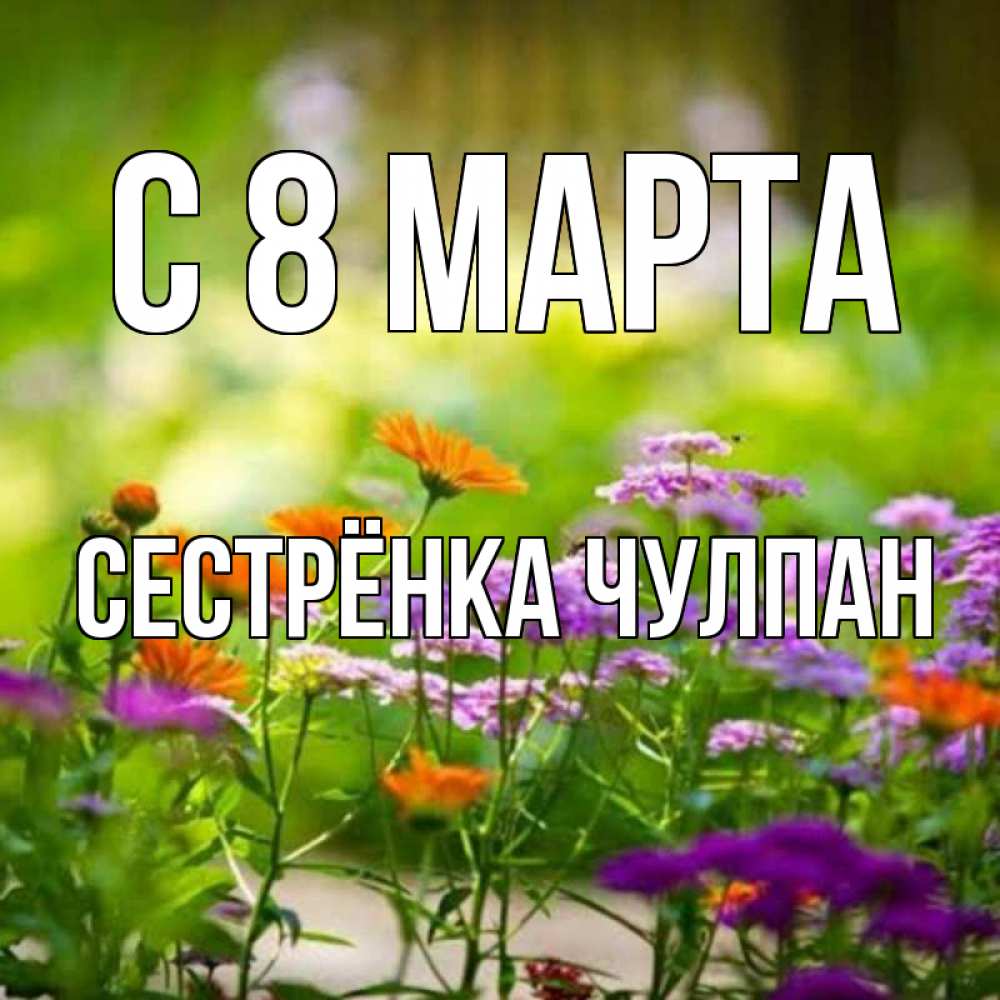 Картинка С 8 марта, Сестрёнка Чулпан