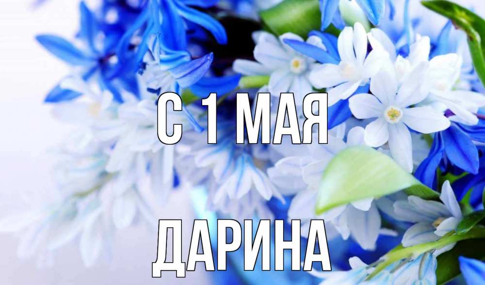 Открытка на каждый день с именем, Дарина С 1 мая С 1 мая Прикольная открытка с пожеланием онлайн скачать бесплатно 