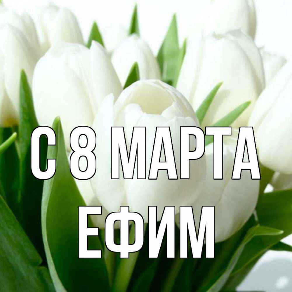 Открытка на каждый день с именем, Ефим С 8 МАРТА цветы Прикольная открытка с пожеланием онлайн скачать бесплатно 
