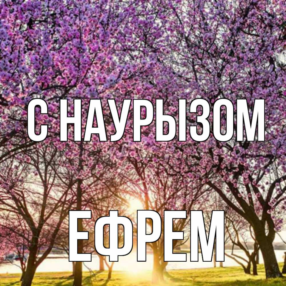 Открытка на каждый день с именем, Ефрем С наурызом праздник весны наурыз Прикольная открытка с пожеланием онлайн скачать бесплатно 