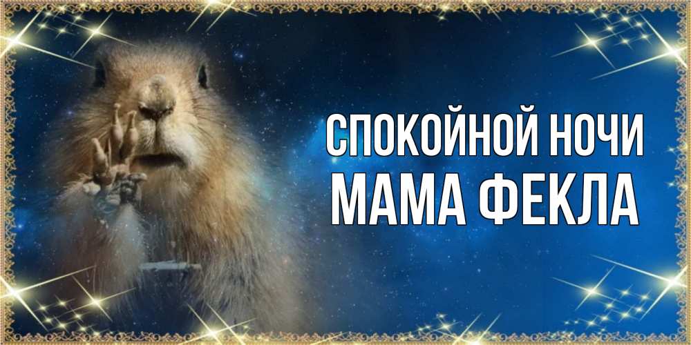 Открытка на каждый день с именем, Мама-Фекла Спокойной ночи спокойной ночи сладких снов Прикольная открытка с пожеланием онлайн скачать бесплатно 