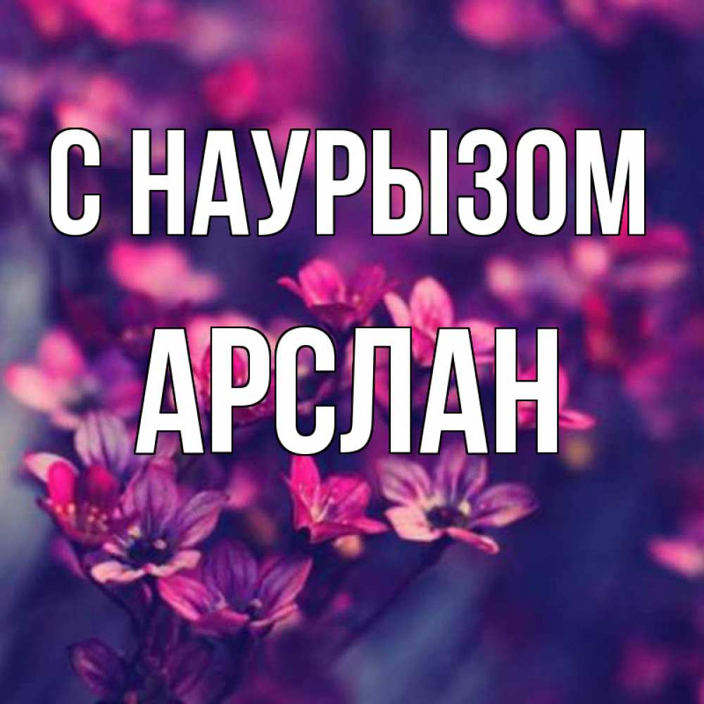 Открытка на каждый день с именем, Арслан С наурызом небольшие цветы 1 Прикольная открытка с пожеланием онлайн скачать бесплатно 