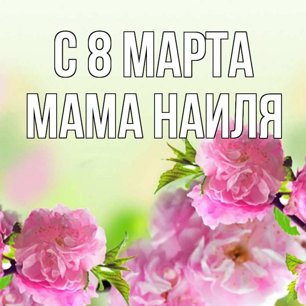 Открытка на каждый день с именем, Мама-Наиля С 8 МАРТА цветы Прикольная открытка с пожеланием онлайн скачать бесплатно 