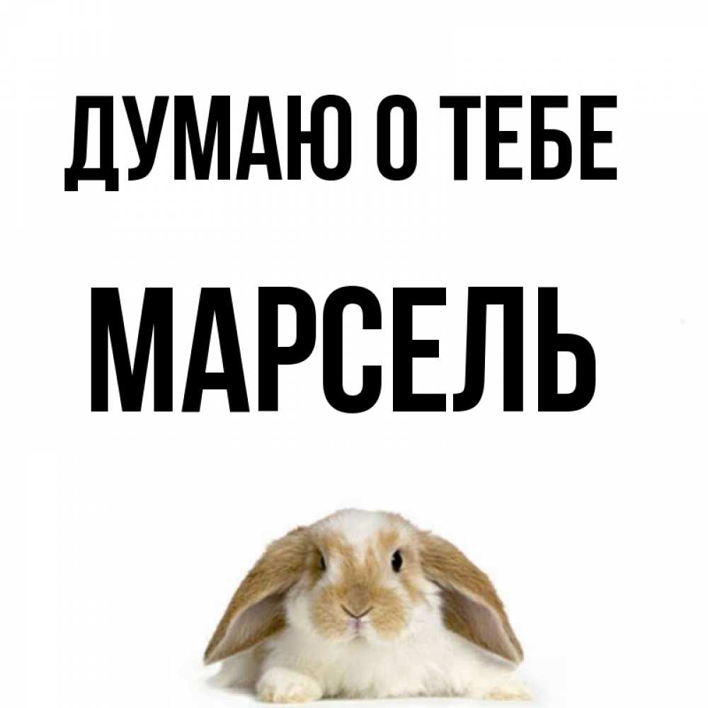 Открытка на каждый день с именем, Марсель Думаю о тебе подписать своими руками онлайн Прикольная открытка с пожеланием онлайн скачать бесплатно 