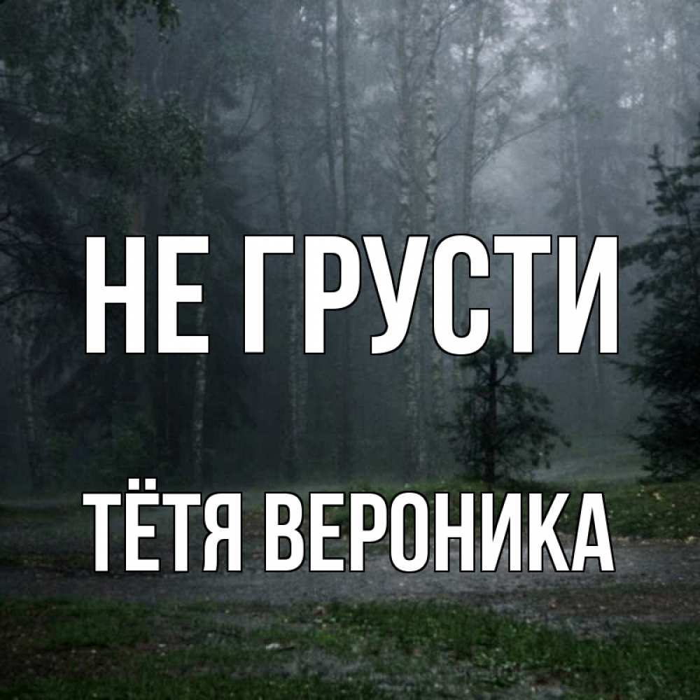Открытка на каждый день с именем, Тётя-Вероника Не грусти осень Прикольная открытка с пожеланием онлайн скачать бесплатно 