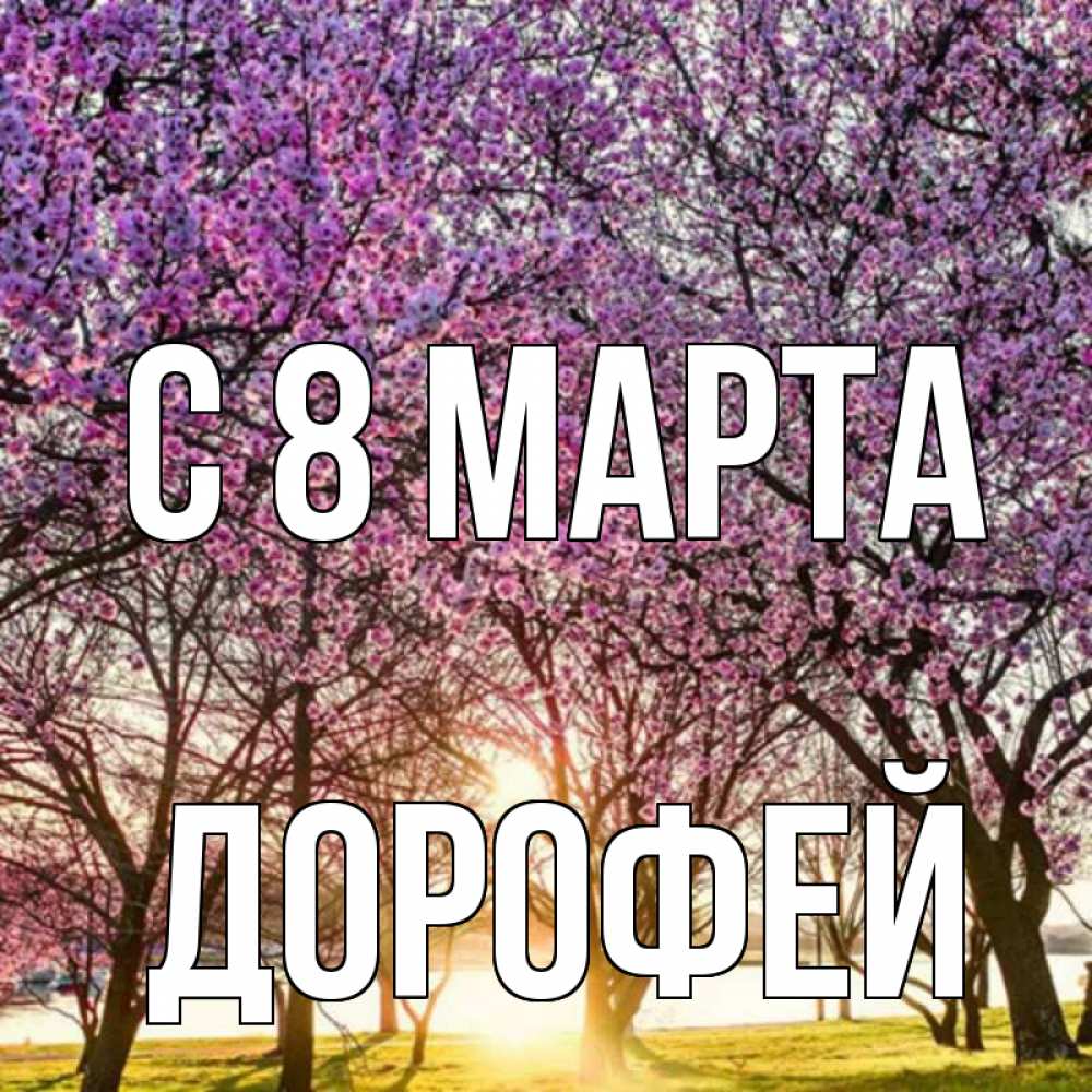 Открытка на каждый день с именем, Дорофей С 8 МАРТА международный женский день Прикольная открытка с пожеланием онлайн скачать бесплатно 
