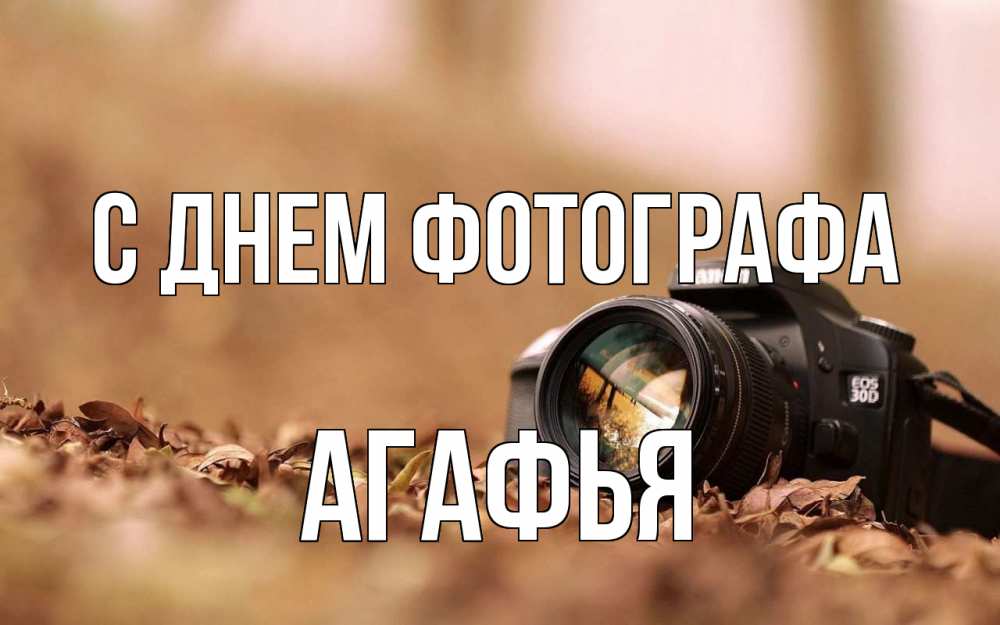 Открытка на каждый день с именем, Агафья С днем фотографа с днем фотографа Прикольная открытка с пожеланием онлайн скачать бесплатно 