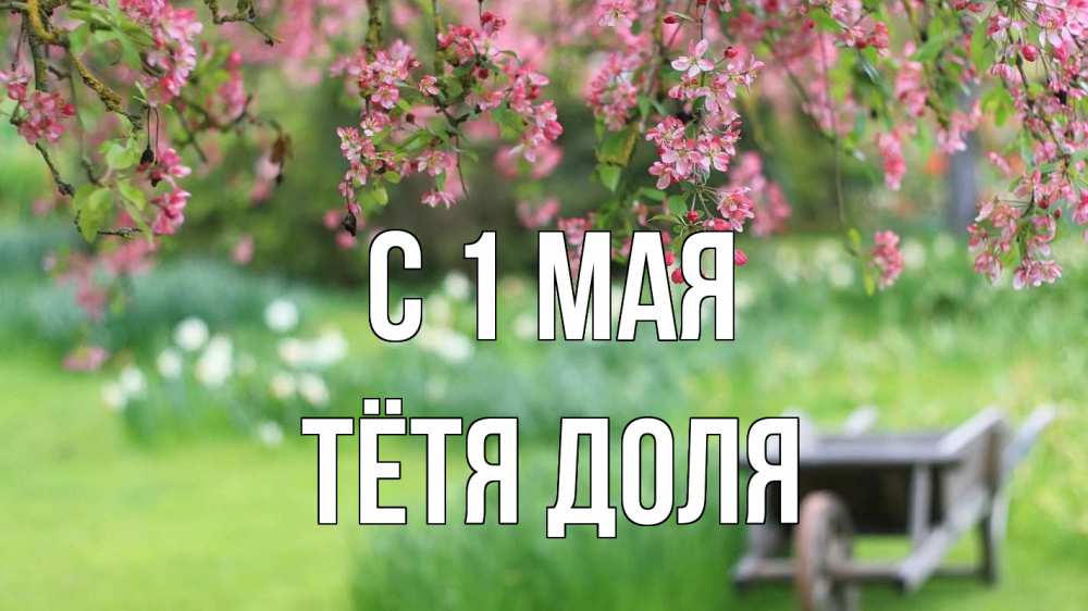 Открытка на каждый день с именем, Тётя-Доля С 1 мая С 1 мая Прикольная открытка с пожеланием онлайн скачать бесплатно 