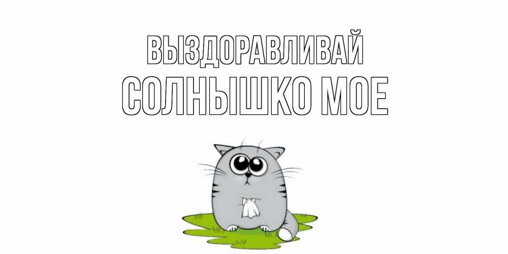 Открытка выздоравливай мое солнышко