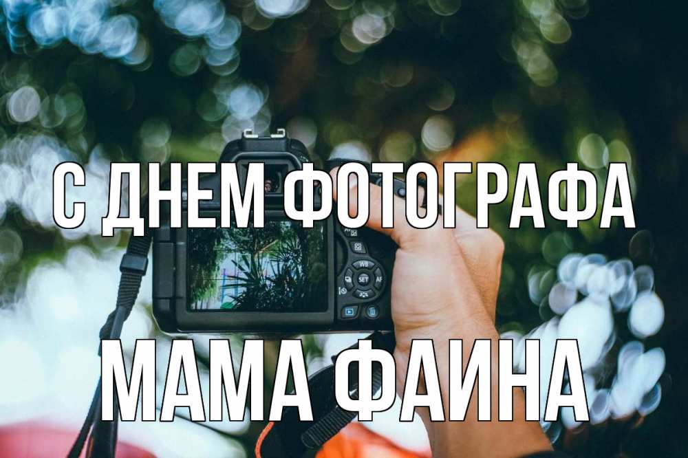 Открытка на каждый день с именем, Мама-Фаина С днем фотографа с днем фотографа Прикольная открытка с пожеланием онлайн скачать бесплатно 