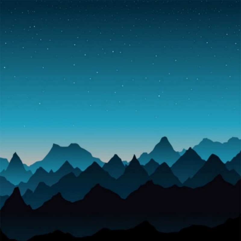 Открытка Спокойной ночи векторные горы сладких снов звездное небо Спокойной ночи 