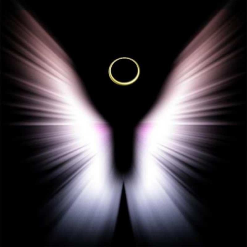 Открытка нимб и крылья  ангел из света  С днем ангела 