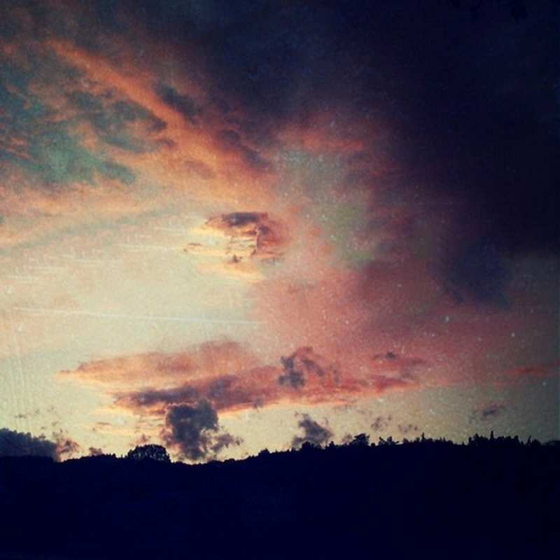 Открытка небо  закат  Я тебя люблю 