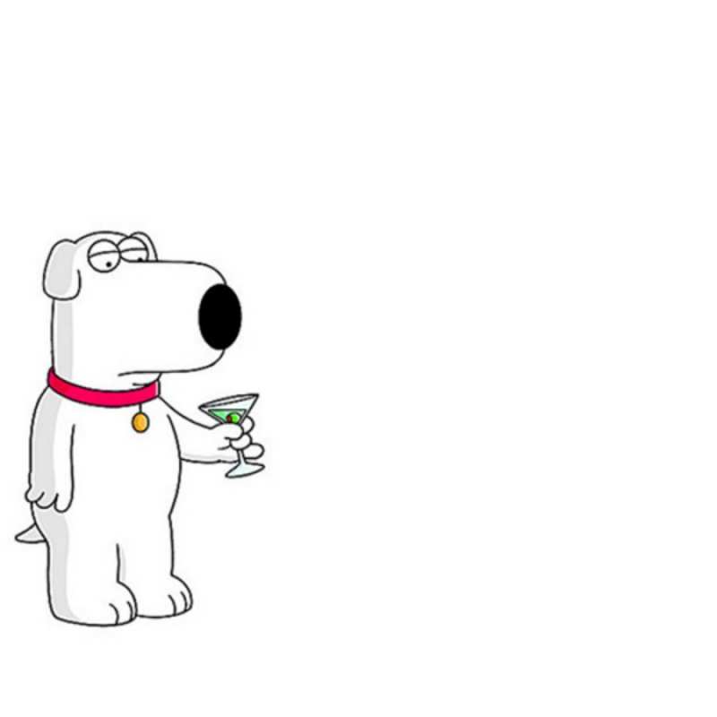 Открытка приветик от собачки мультяшной  собака и коктейль  Привет 