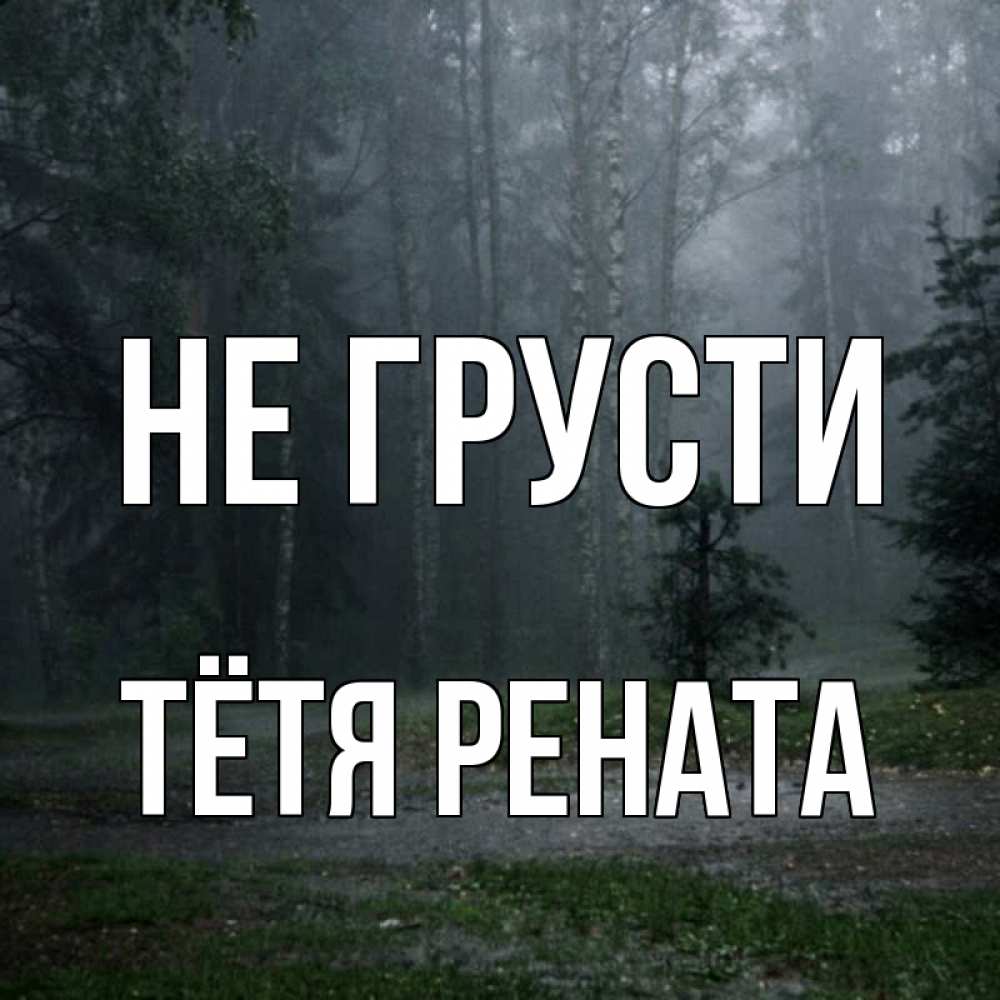 Открытка на каждый день с именем, Тётя-Рената Не грусти осень Прикольная открытка с пожеланием онлайн скачать бесплатно 