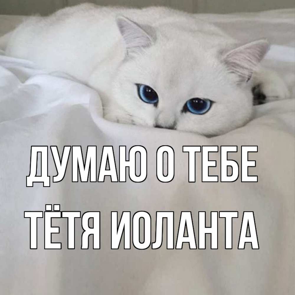 Открытка на каждый день с именем, Тётя-Иоланта Думаю о тебе я очень по тебе скучаю и тоскую Прикольная открытка с пожеланием онлайн скачать бесплатно 