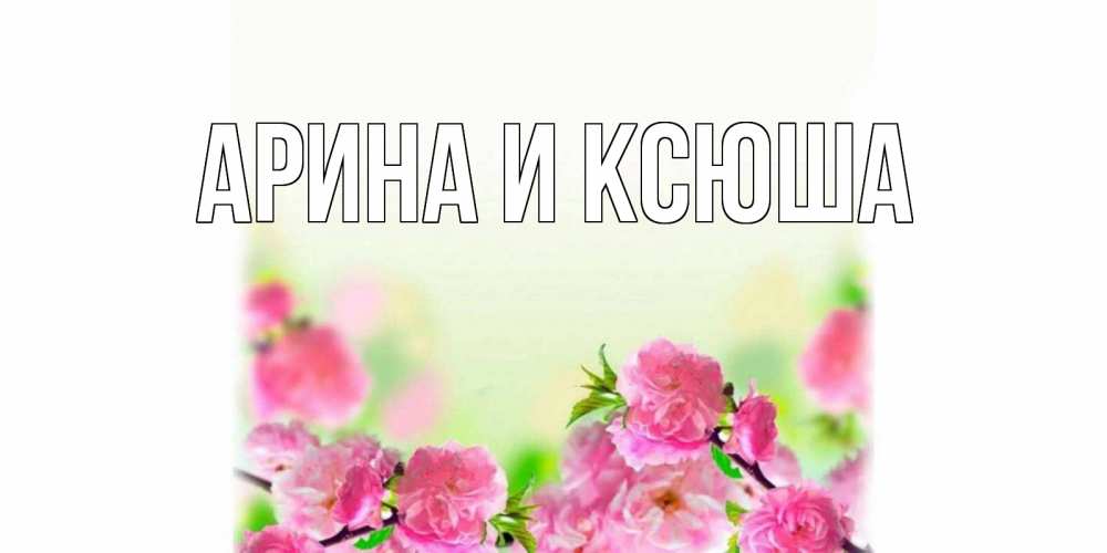 Открытка на каждый день с именем, Арина-и-Ксюша Главная цветы Прикольная открытка с пожеланием онлайн скачать бесплатно 
