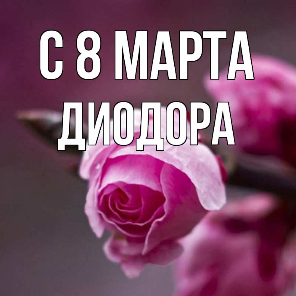 Открытка на каждый день с именем, Диодора С 8 марта весна Прикольная открытка с пожеланием онлайн скачать бесплатно 