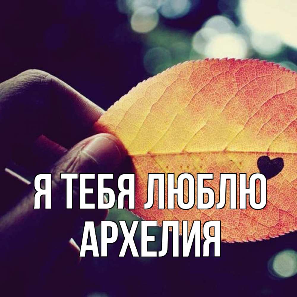 Открытка на каждый день с именем, Архелия Я тебя люблю держу лист Прикольная открытка с пожеланием онлайн скачать бесплатно 