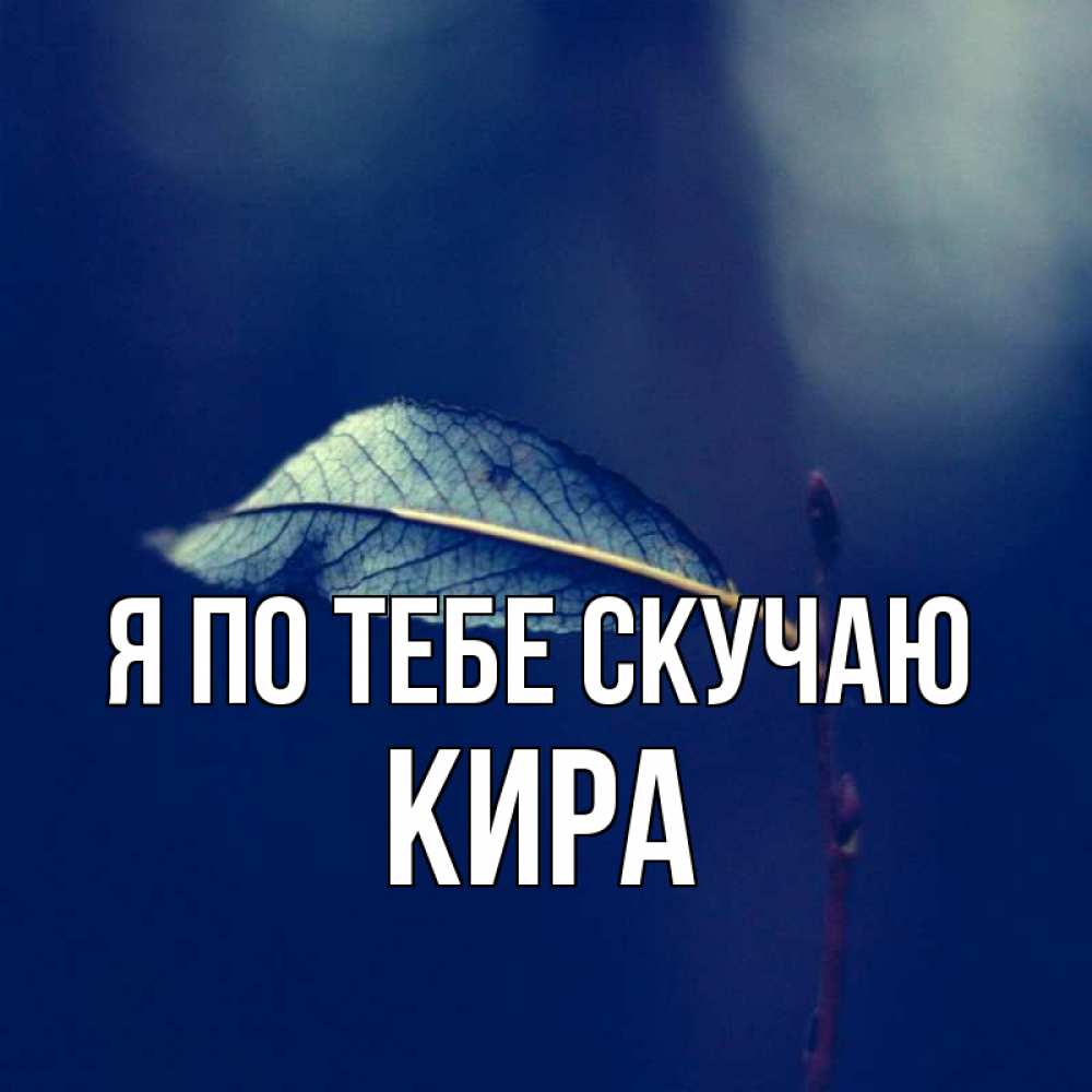 Открытка на каждый день с именем, Кира Я по тебе скучаю одна ветка 1 Прикольная открытка с пожеланием онлайн скачать бесплатно 