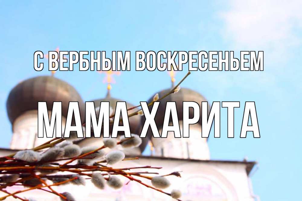 Открытка на каждый день с именем, Мама-Харита С вербным воскресеньем верба Прикольная открытка с пожеланием онлайн скачать бесплатно 