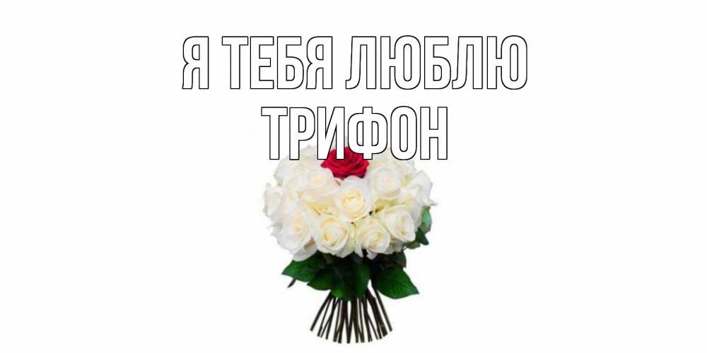 Открытка на каждый день с именем, Трифон Я тебя люблю единственная Прикольная открытка с пожеланием онлайн скачать бесплатно 