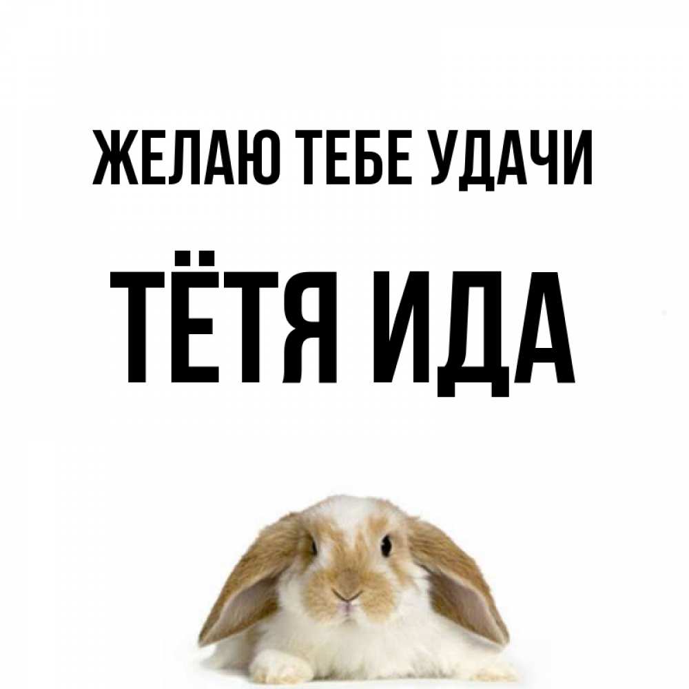 Открытка на каждый день с именем, Тётя-Ида Желаю тебе удачи открытки с произвольным текстом который можно вставить в открытку и создать ее самостоятельно бесплатно онлайн Прикольная открытка с пожеланием онлайн скачать бесплатно 