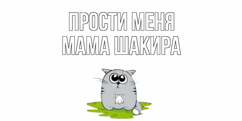 Открытка на каждый день с именем, Мама-Шакира Прости меня открытка с котиком просящим прощения Прикольная открытка с пожеланием онлайн скачать бесплатно 