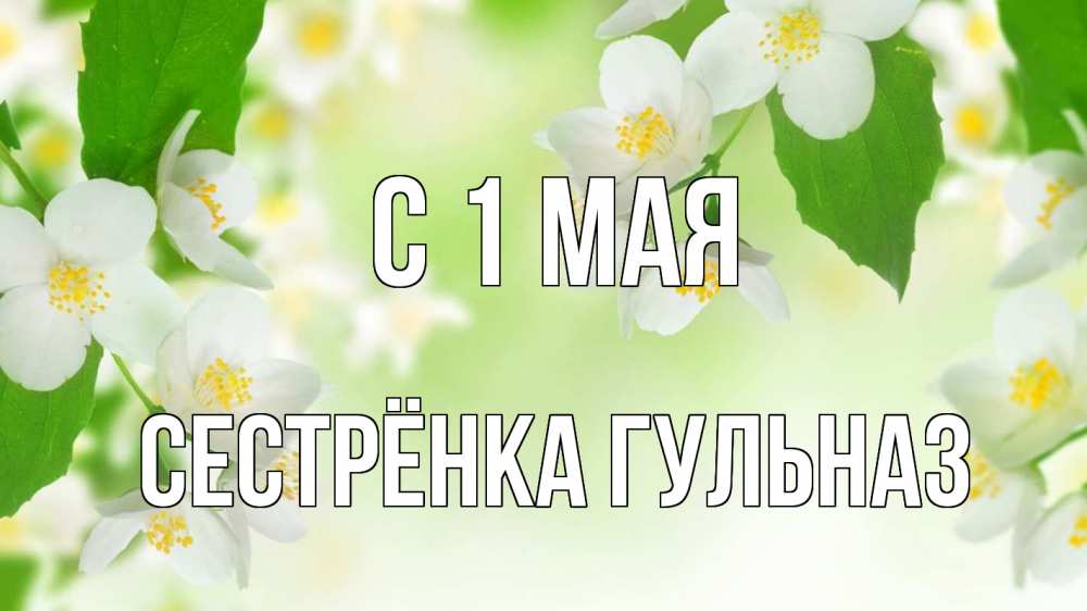 Открытка на каждый день с именем, Сестрёнка-Гульназ С 1 мая С 1 мая Прикольная открытка с пожеланием онлайн скачать бесплатно 