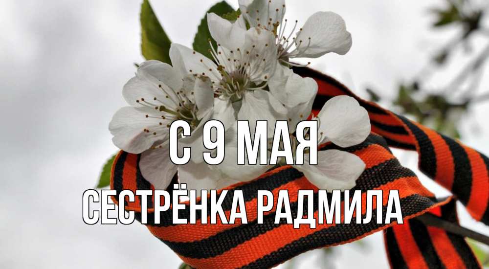 Открытка на каждый день с именем, Сестрёнка-Радмила С 9 мая 9 мая Прикольная открытка с пожеланием онлайн скачать бесплатно 