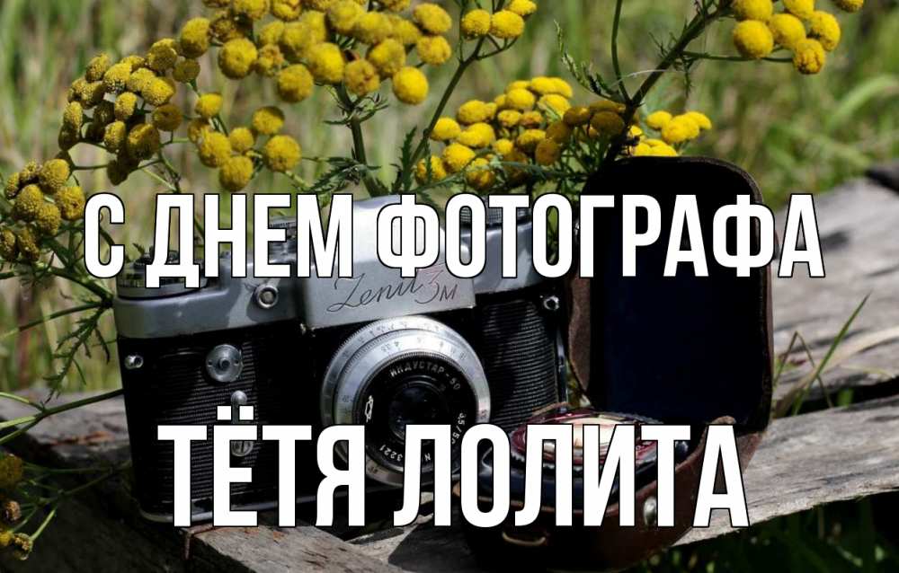 Открытка на каждый день с именем, Тётя-Лолита С днем фотографа с днем фотографа Прикольная открытка с пожеланием онлайн скачать бесплатно 