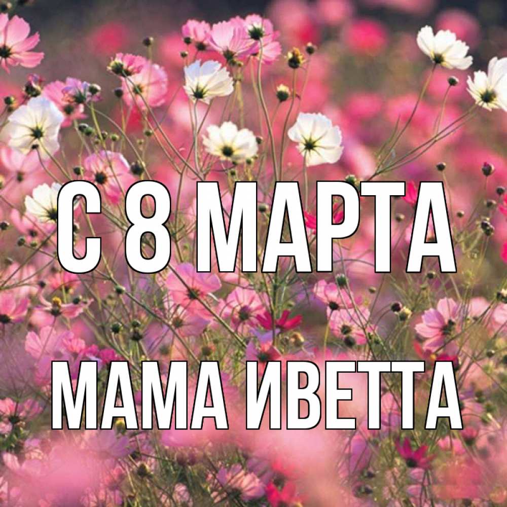 Открытка на каждый день с именем, Мама-Иветта С 8 марта красиво 1 Прикольная открытка с пожеланием онлайн скачать бесплатно 
