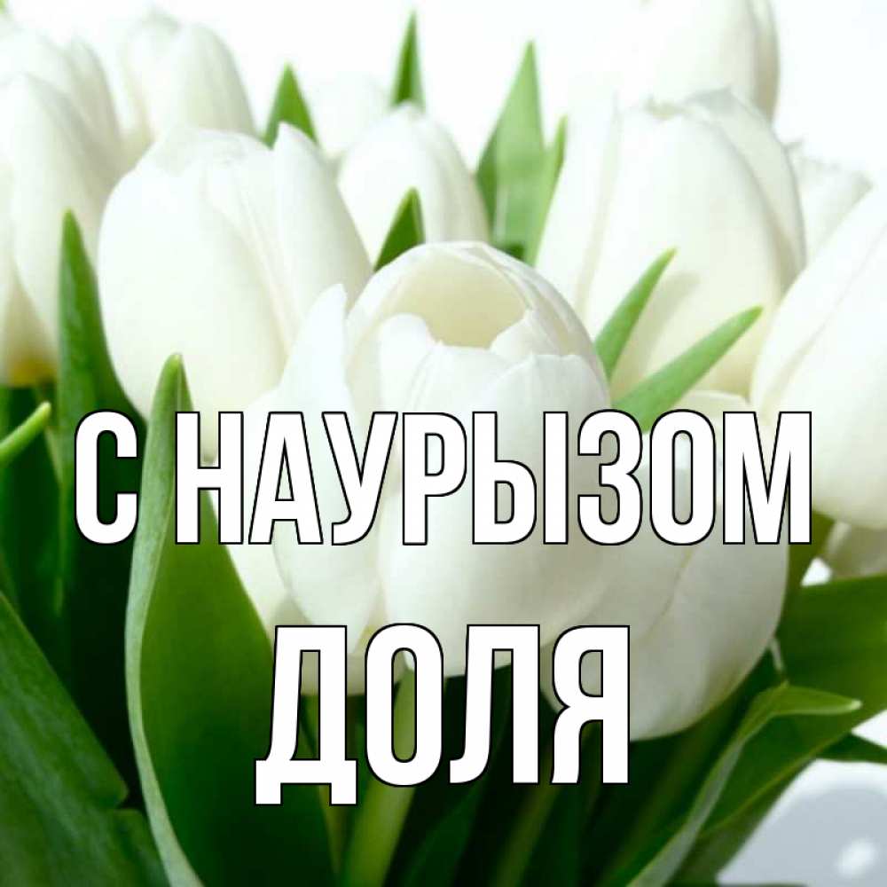 Открытка на каждый день с именем, Доля С наурызом цветы Прикольная открытка с пожеланием онлайн скачать бесплатно 
