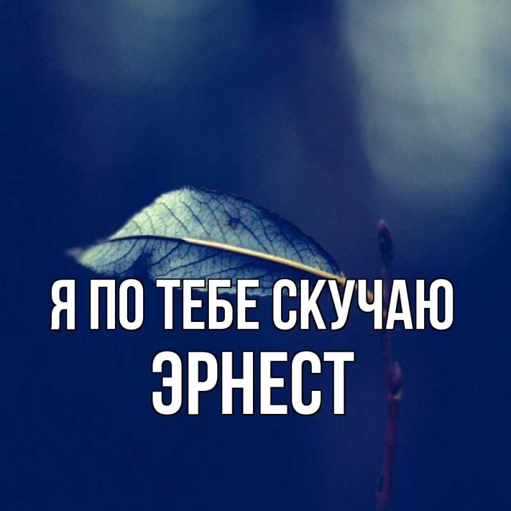 Открытка на каждый день с именем, Эрнест Я по тебе скучаю одна ветка 1 Прикольная открытка с пожеланием онлайн скачать бесплатно 