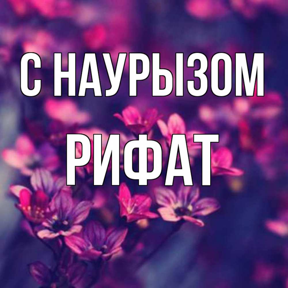 Открытка на каждый день с именем, Рифат С наурызом небольшие цветы 1 Прикольная открытка с пожеланием онлайн скачать бесплатно 