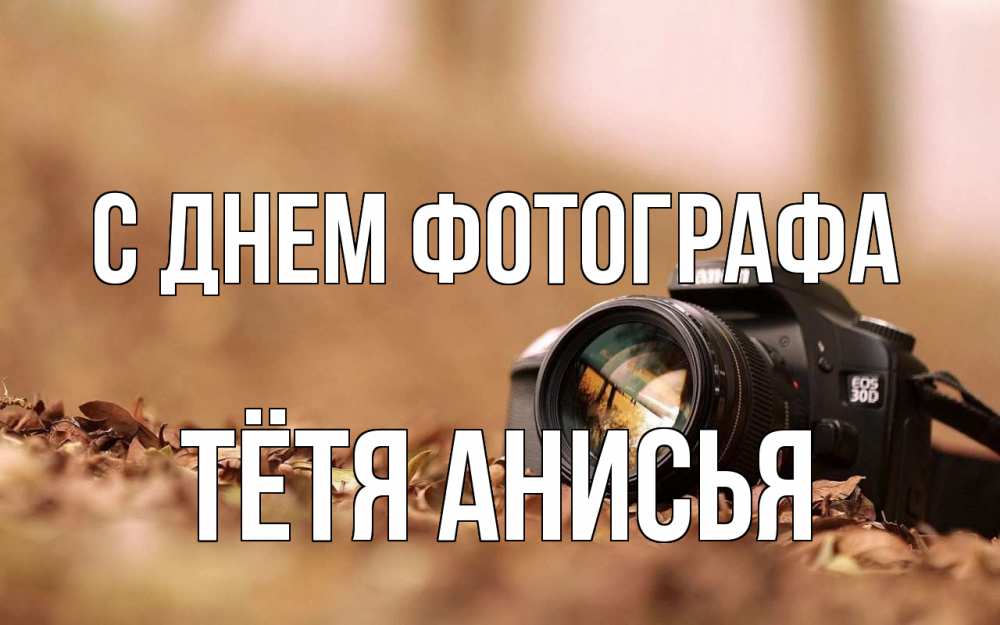 Открытка на каждый день с именем, Тётя-Анисья С днем фотографа с днем фотографа Прикольная открытка с пожеланием онлайн скачать бесплатно 