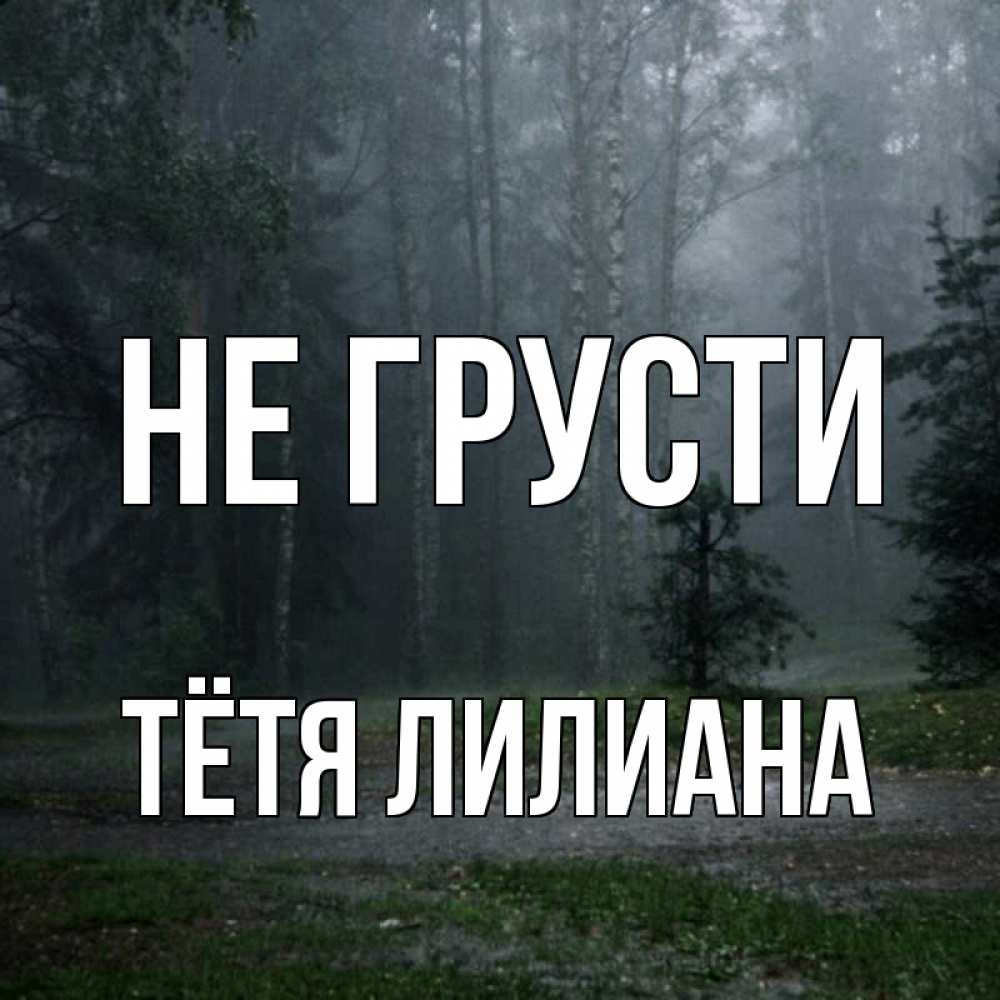 Открытка на каждый день с именем, Тётя-Лилиана Не грусти осень Прикольная открытка с пожеланием онлайн скачать бесплатно 
