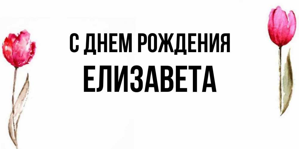 Открытка на каждый день с именем, Елизавета С днем рождения открытки акварелью с цветами Прикольная открытка с пожеланием онлайн скачать бесплатно 