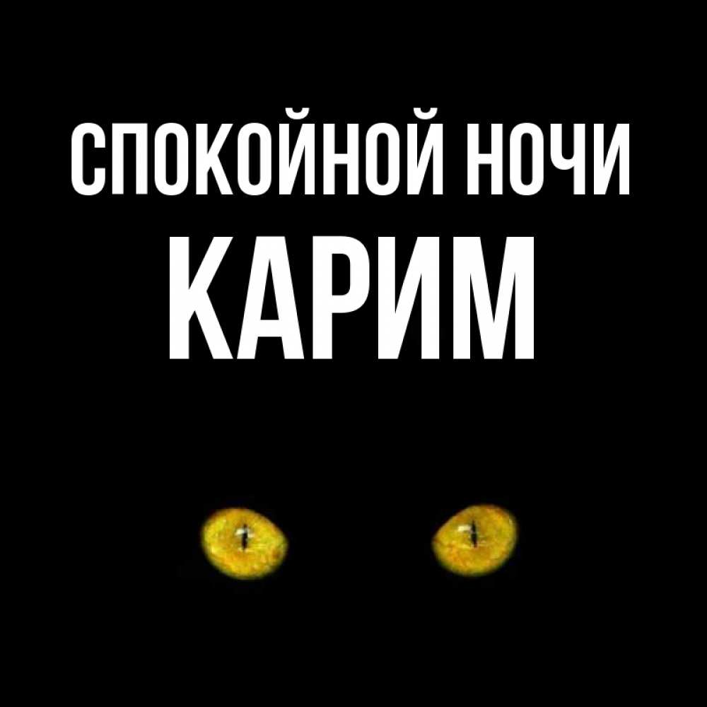 Открытка на каждый день с именем, Карим Спокойной ночи сладких снов бесстрашный мой дружочек Прикольная открытка с пожеланием онлайн скачать бесплатно 