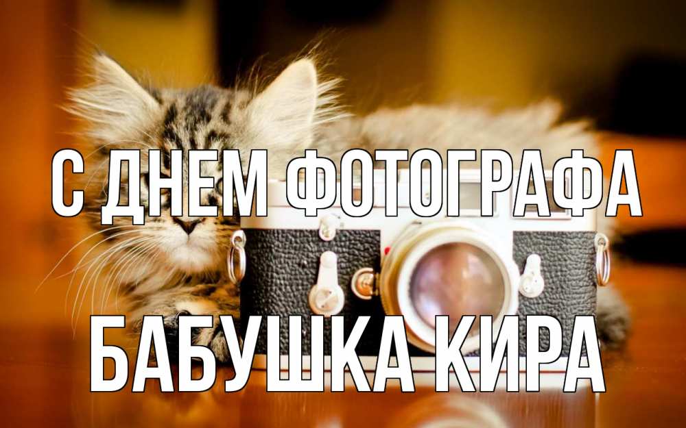 Открытка на каждый день с именем, Бабушка-Кира С днем фотографа с днем фотографа Прикольная открытка с пожеланием онлайн скачать бесплатно 