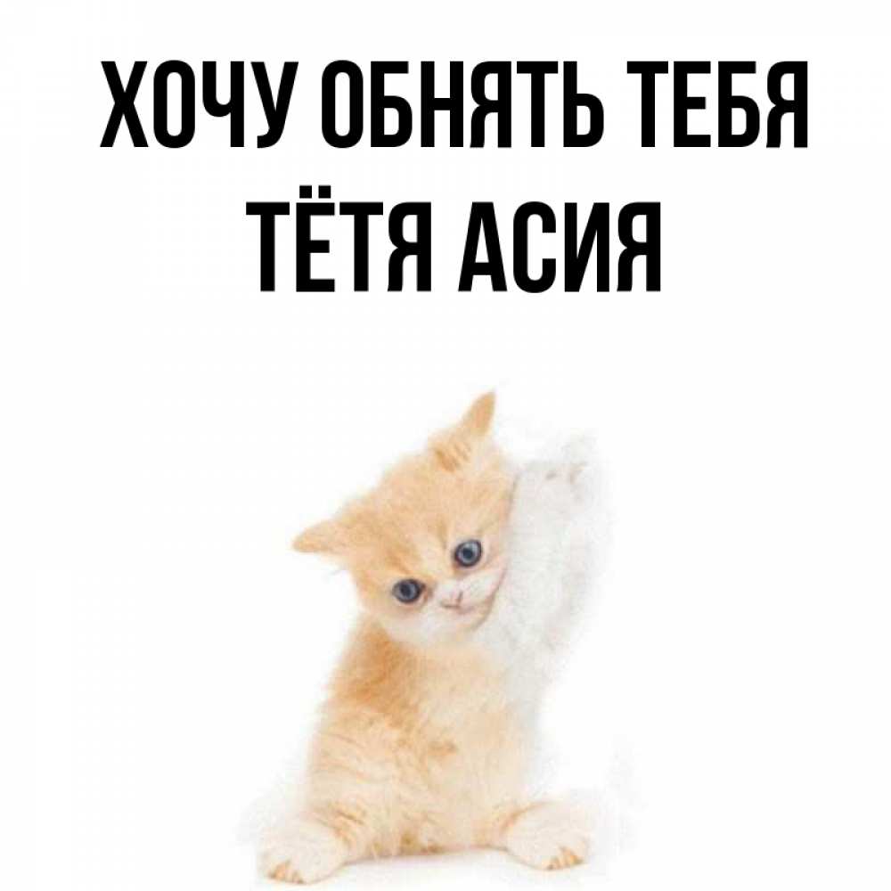 Открытка на каждый день с именем, Тётя-Асия Хочу обнять тебя я хочу очень скорее обнимаешек Прикольная открытка с пожеланием онлайн скачать бесплатно 