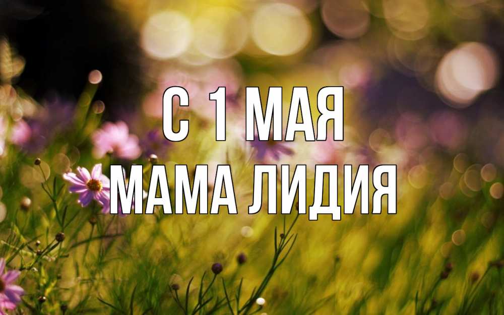 Открытка на каждый день с именем, Мама-Лидия С 1 мая С 1 мая Прикольная открытка с пожеланием онлайн скачать бесплатно 
