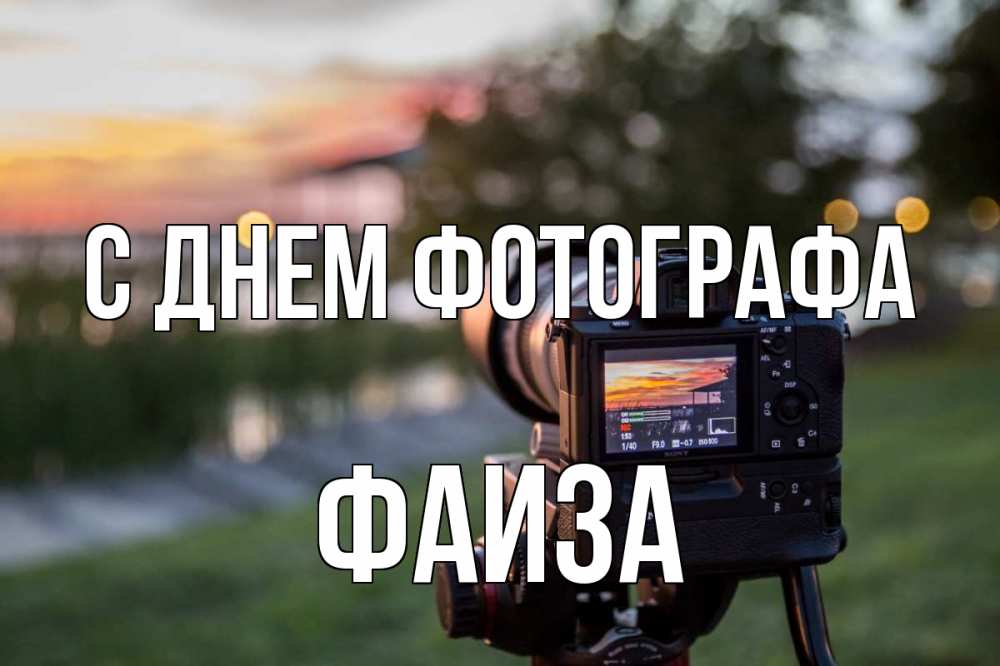 Открытка на каждый день с именем, Фаиза С днем фотографа с днем фотографа Прикольная открытка с пожеланием онлайн скачать бесплатно 